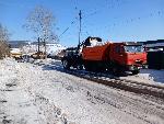 Организована уборка снега по улице Некрасова.