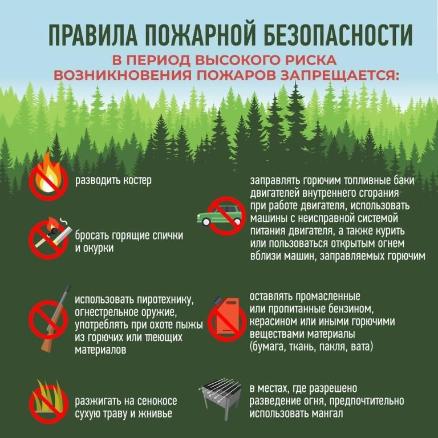 Памятка о мерах пожарной безопасности в весенне-летний период