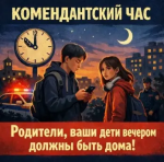 С 1 ОКТЯБРЯ — ЗИМНИЙ КОМЕНДАНТСКИЙ ЧАС!