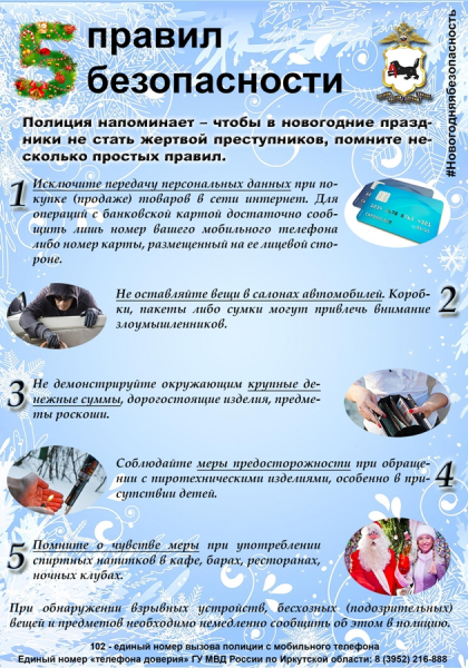 5 правил безопасности: #новогодняябезопасность