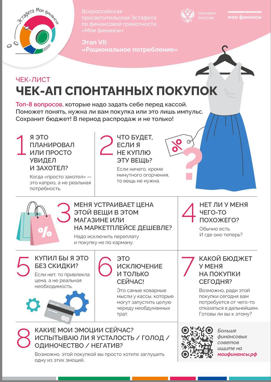 Чек-лист. Чек-ап спонтанных покупок