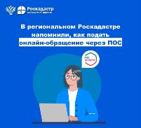 В региональном Роскадастре напомнили, как подать онлайн-обращение через ПОС