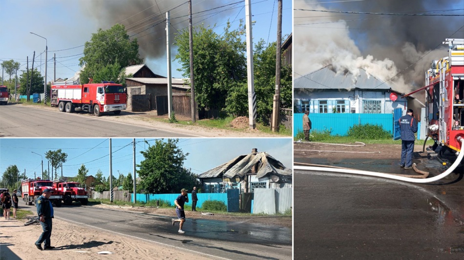 В Чуне горел второй за неделю жилой дом