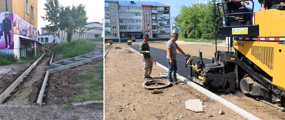 На Комарова началось асфальтирование