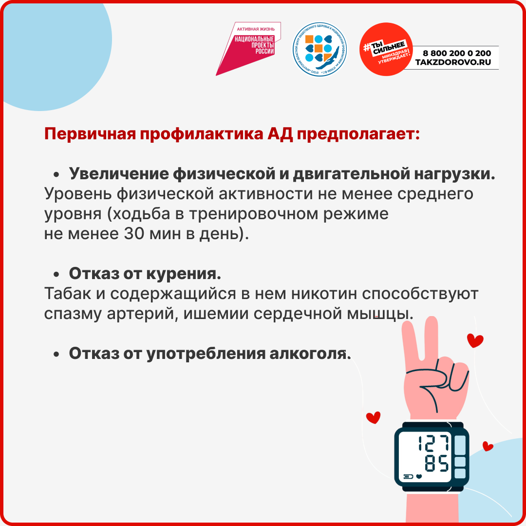 с 11.05.2026 по 17.05.2026г -  Неделя борьбы с артериальной гипертонией и приверженности назначенной врачом терапии