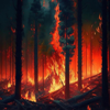 Действует лесной пожар