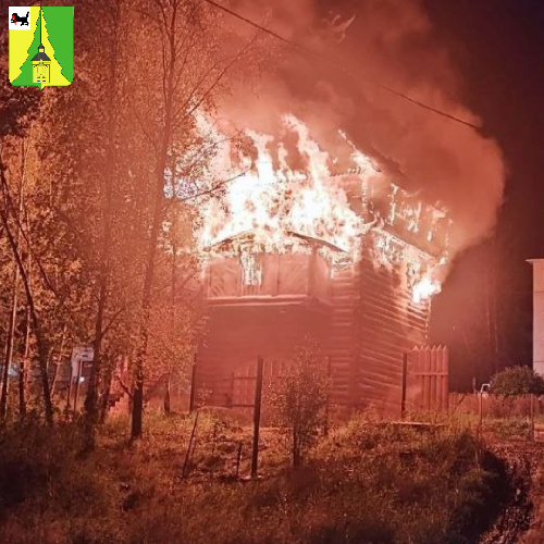 Поджог копии Спасской проезжей башни Илимского острога
