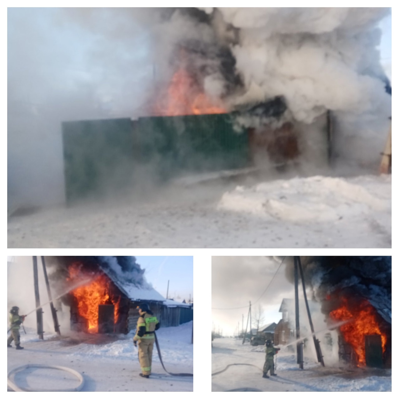 Пожар в деревне Татхал-Онгой