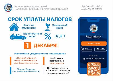 01 декабря 2025 года – срок уплаты имущественных налогов физических лиц за 2024 год! 