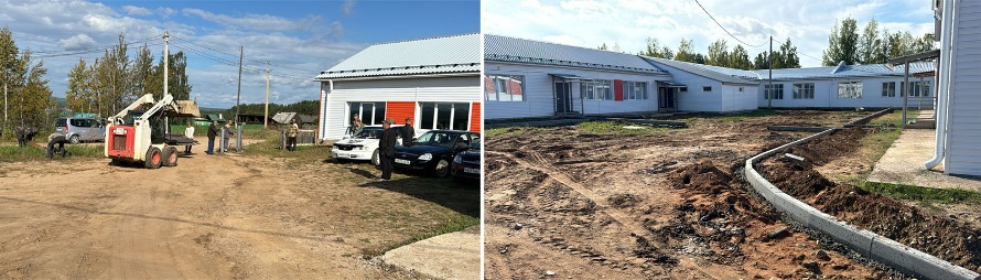 Началось благоустройство территории школы в Веселом