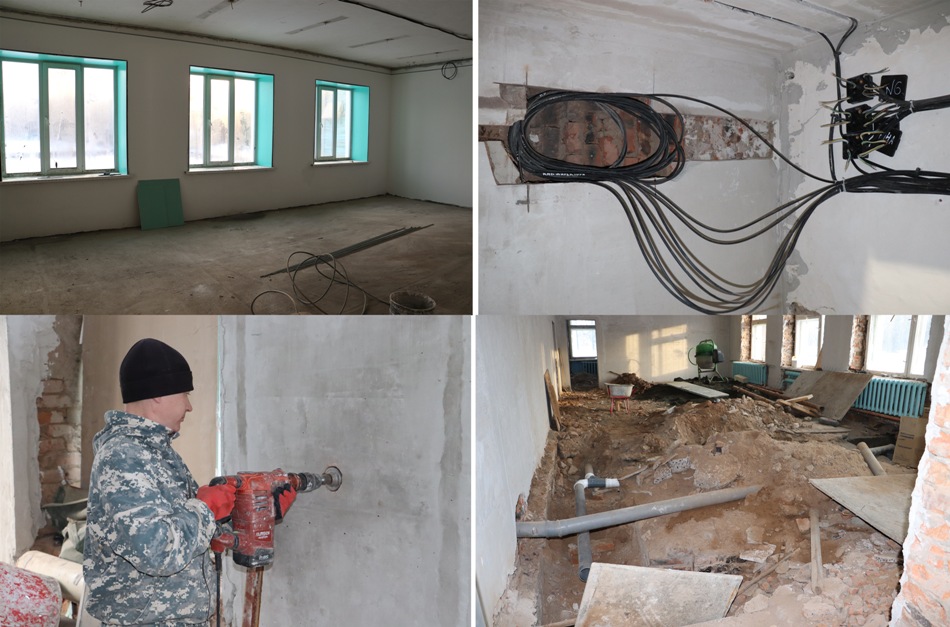 В школе № 23 рп. Чунский продолжается капитальный ремонт