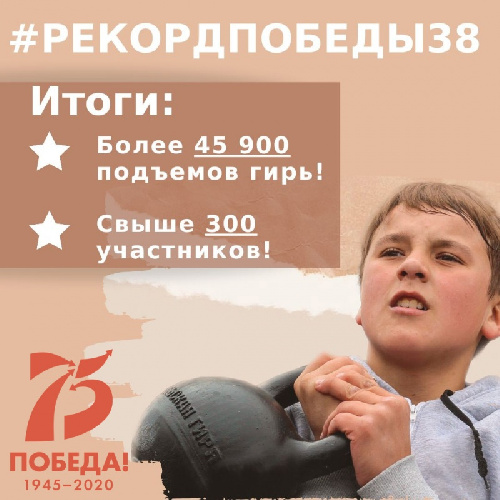 Более 300 человек в Иркутской области приняли участие во Всероссийской спортивной онлайн-акции «Рекорд Победы» в том числе и Нижнеилимский район