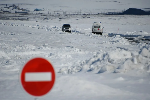 Закрытие ледовой переправы через Усть-Илимское водохранилище