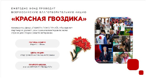 Информация об акции "Красная гвоздика"