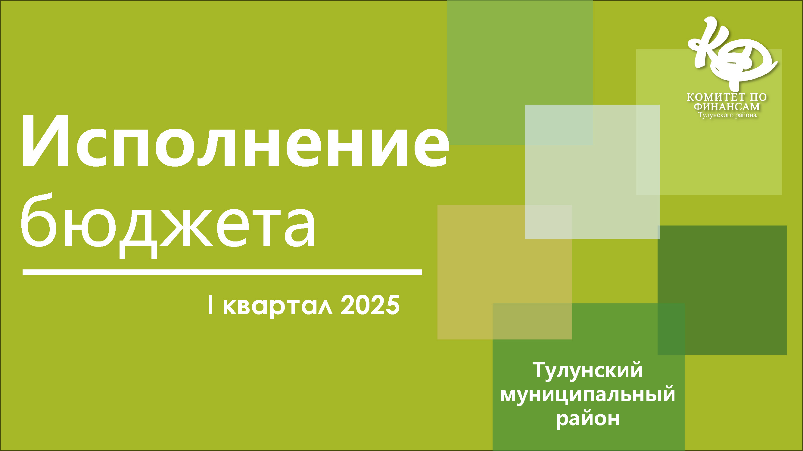 Исполнение бюджета I квартал 2025г.