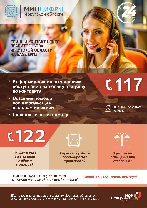 Единый контакт-центр правительства Иркутской области на базе МФЦ