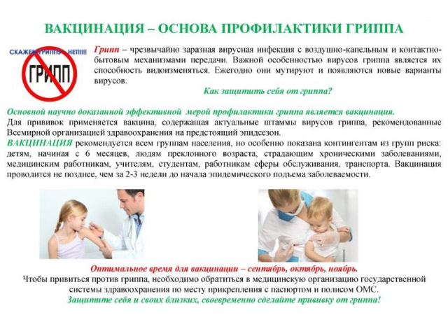 Прививка - лучшая защита от гриппа!