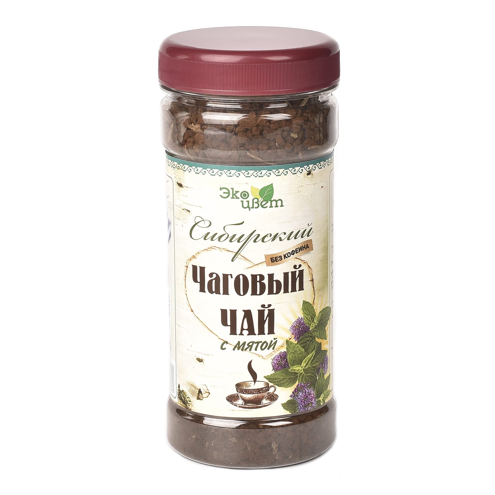 Чаговый чай с мятой «Экоцвет», банка ПЭТ, 90 г