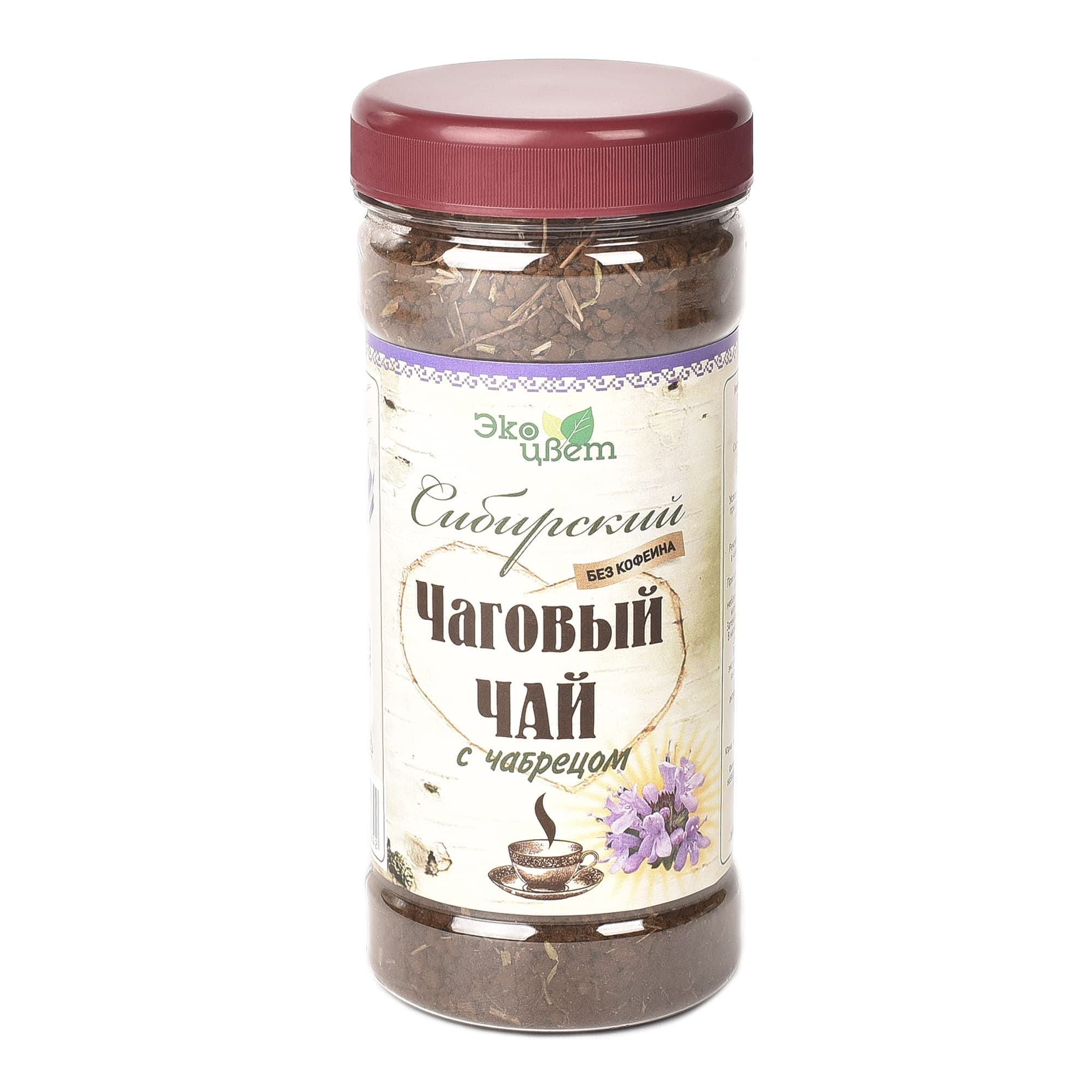Чаговый чай с чабрецом «Экоцвет», банка ПЭТ, 90 г