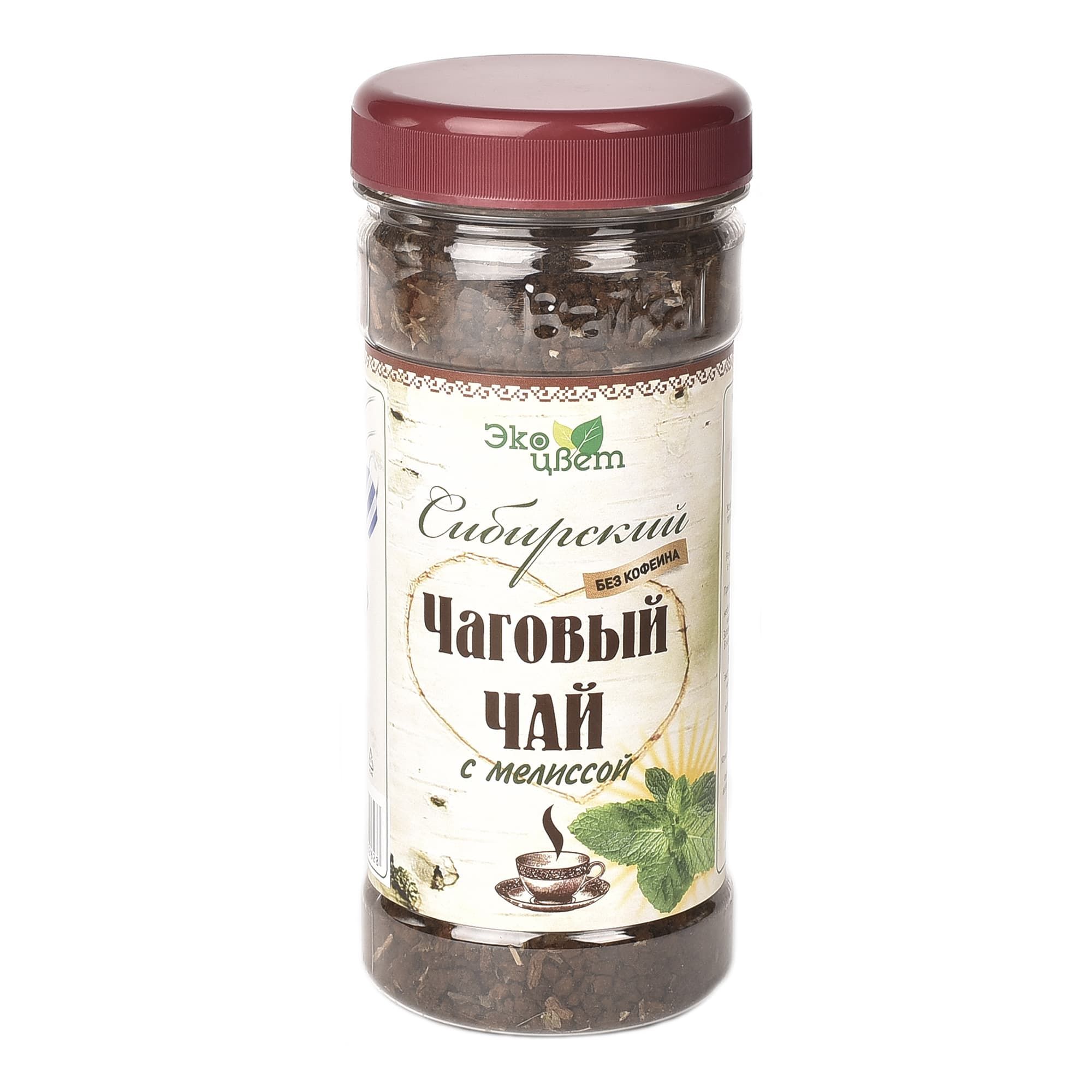 Чаговый чай с мелиссой «Экоцвет», банка ПЭТ, 90 г