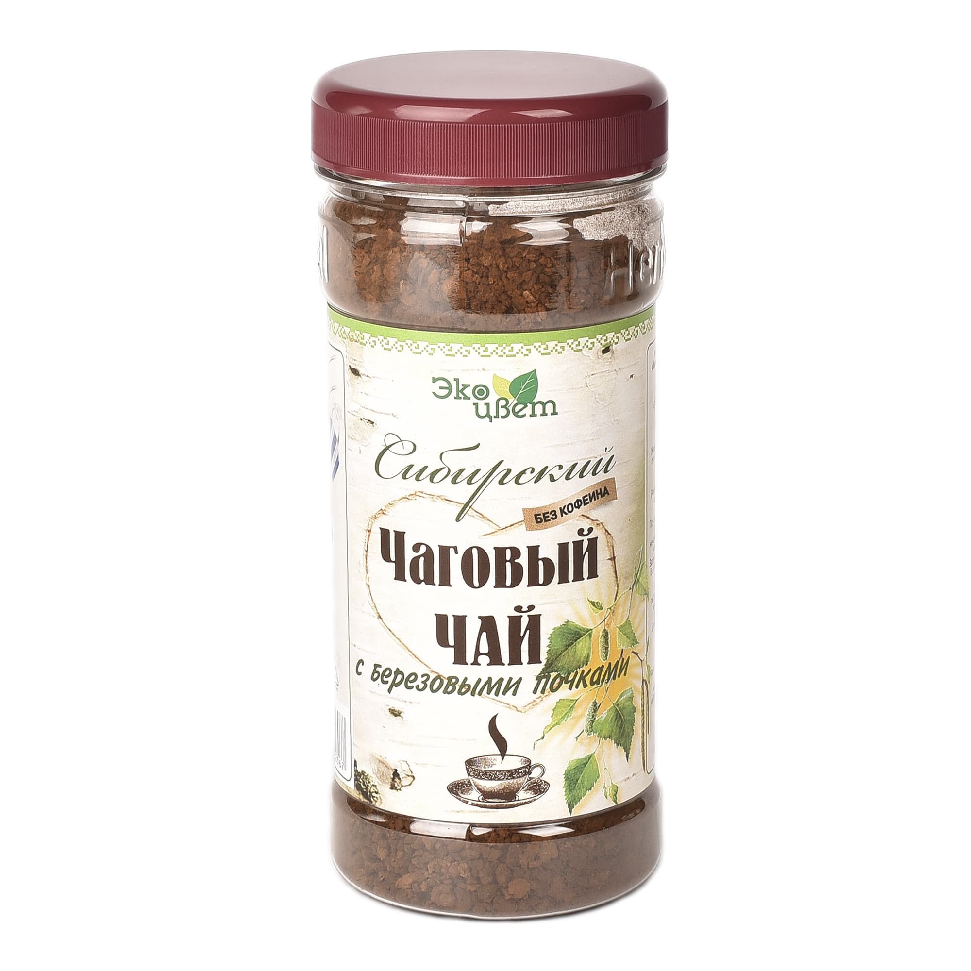 Чаговый чай с березовыми почками «Экоцвет», банка ПЭТ, 90 г