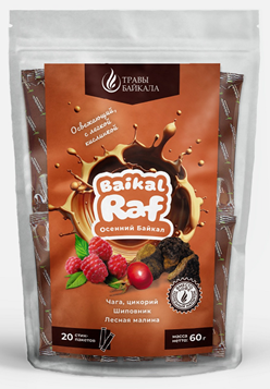 Растворимый напиток "Baikal Raf”, 20 стиков по 3 гр, пакет zip-lock.