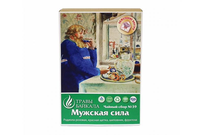 Чайный сбор Мужская сила, №39, «Место силы Байкал», коробка картон, 50 г